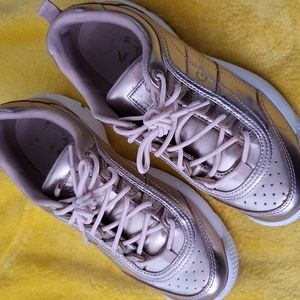 GUESS rose gold metallic sneakers